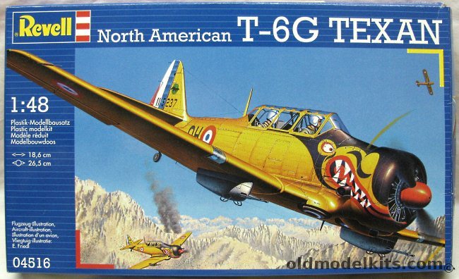 Revell 1/48 T-6G Texan - USAF Training Command Hondo AFB USA 1953 / French Air Force EALA 5/72 in Algeria 1957 (ex Monogram), 04516 plastic model kit